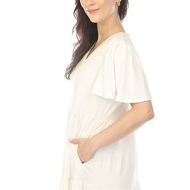 Women's V-Neck Short Sleeve Dress