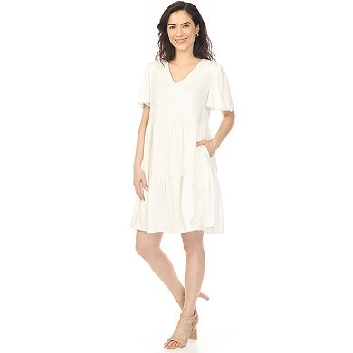 Women's V-Neck Short Sleeve Dress