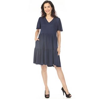 Women's V-Neck Short Sleeve Dress