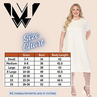 Plus Size Crew Neck T-Shirt Dress