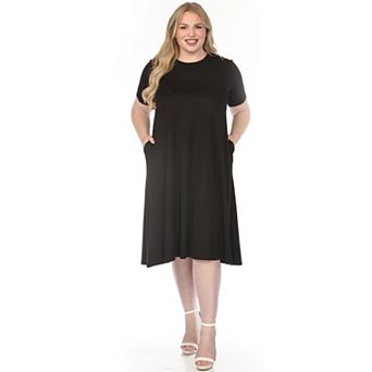 Plus Size Crew Neck T-Shirt Dress