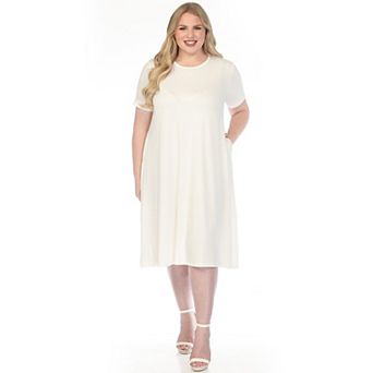 Plus Size Crew Neck T-Shirt Dress