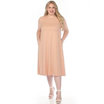 Plus Size Crew Neck T-Shirt Dress