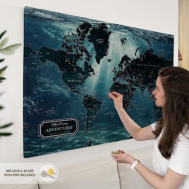 Diving Push Pin Hobby Map I