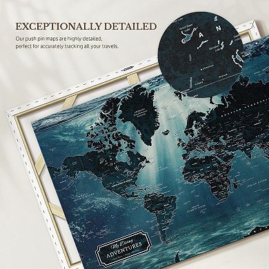 Diving Push Pin Hobby Map I