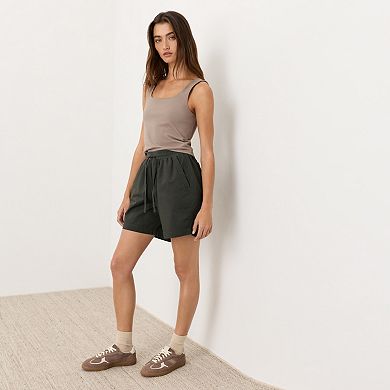 Organic Cotton Stretch Poplin Short