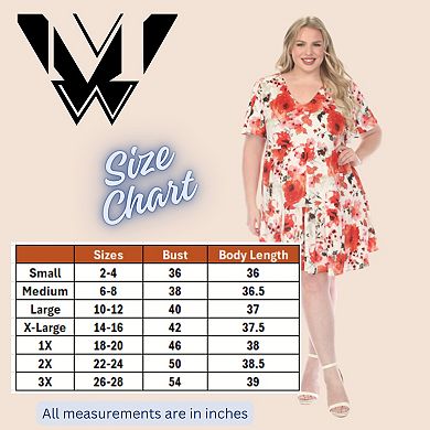 Women's V-Neck Vintage Floral Short Sleeve Dress