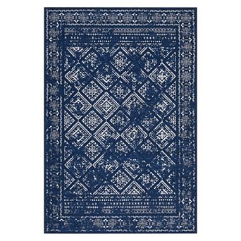 Medallion Area Rug Machine Washable Non Slip Non Shedding Stain Resistant Floor Cover for Bedroom