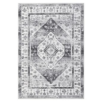 Vintage Area Rug Machine Washable Vacuum Clean Stain Resistant Floor Cover for Kid's Room Playroom