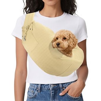 1 pc Dog Sling Carrier for Small Dogs and Cats Hands Free with Purse Pocket, 29.53x25.59 Inch