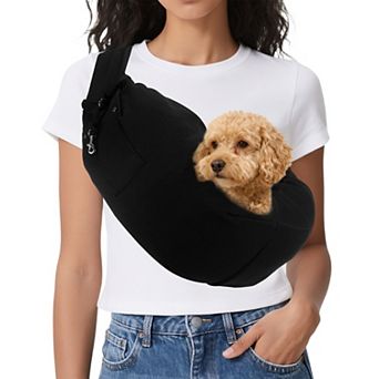 1 pc Dog Sling Carrier for Small Dogs and Cats Hands Free with Purse Pocket, 29.53x25.59 Inch
