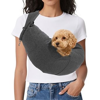 1 pc Dog Sling Carrier for Small Dogs and Cats Hands Free with Purse Pocket, 29.53x25.59 Inch