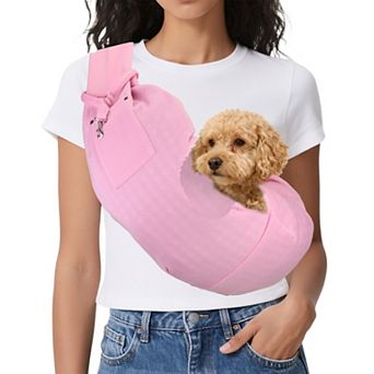 1 pc Dog Sling Carrier for Small Dogs and Cats Hands Free with Purse Pocket, 29.53x25.59 Inch