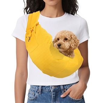1 pc Dog Sling Carrier for Small Dogs and Cats Hands Free with Purse Pocket, 29.53x25.59 Inch