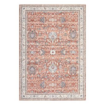 Vintage Area Rug Machine Washable Non Slip Non Shedding Stain Resistant Carpet for Bedroom Kitchen