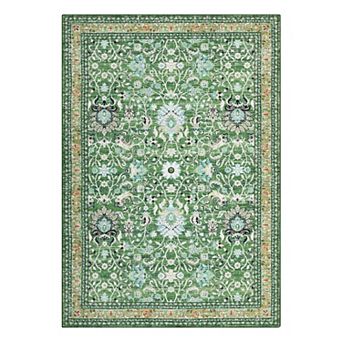 Vintage Area Rug Machine Washable Non Slip Non Shedding Stain Resistant Carpet for Bedroom Kitchen