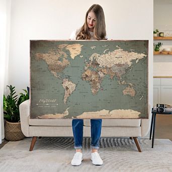 My World Push Pin Map VI