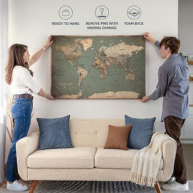 My World Push Pin Map VI