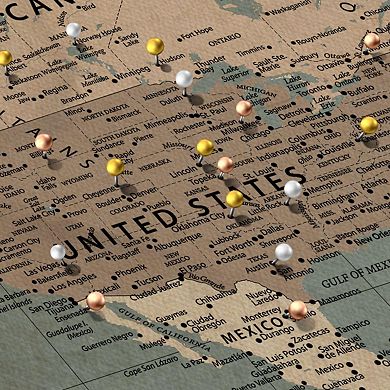 My World Push Pin Map VI