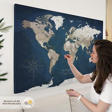 My World Adventures Push Pin Travel Map I