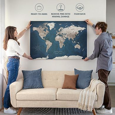 My World Adventures Push Pin Travel Map I