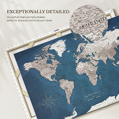 My World Adventures Push Pin Travel Map I