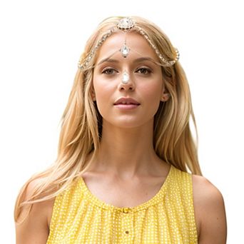 Headpiece Faux Diamonds Tassels Head Chain 1 pc