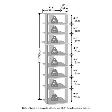 9-Tier Vertical Free Standing Corner Shelf Display Rack
