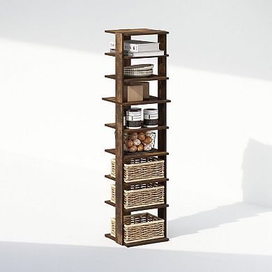 9-Tier Vertical Free Standing Corner Shelf Display Rack