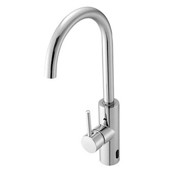 Touchless Bathroom Faucet with Infrared Sensor and Adjustable Hot and Cold Water - Silver