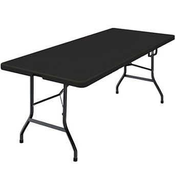 6 Foot Fold-in-Half Plastic Table for Indoor Outdoor Picnic Party Camp Dining