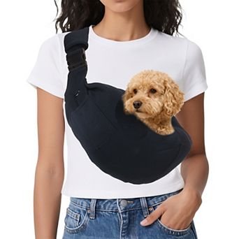 1 pc Sling Carrier for Small Pet Adjustable with Purse Pocket, 35.43x25.59 Inch