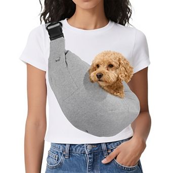 1 pc Sling Carrier for Small Pet Adjustable with Purse Pocket, 35.43x25.59 Inch
