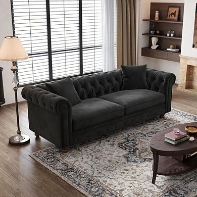 Elegant Sofa With Rolled Arms