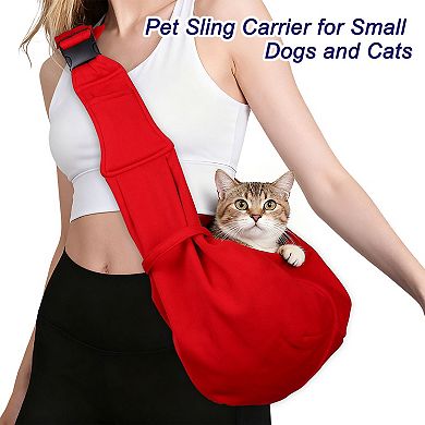1Pc Pet Sling Carrier for Small Dogs and Cats, 31.5x23.62 Inch