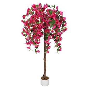Artificial Bougainvillea Tree in Pot with 168 Flowers, Red