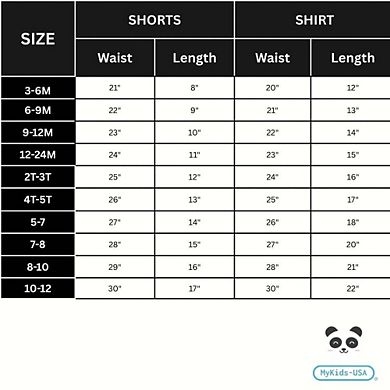 Boat Pattern T-shirt and Shorts Clothing Set for Boys