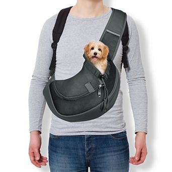 1 pc Dog Sling Carrier for Small Pet Hand-Free Drawstring Pet Sling Carrier, 17.72x9.84 Inch
