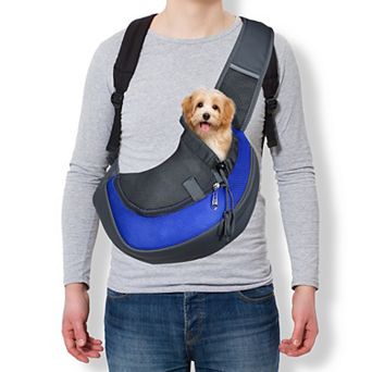 1 pc Dog Sling Carrier for Small Pet Hand-Free Drawstring Pet Sling Carrier, 17.72x9.84 Inch