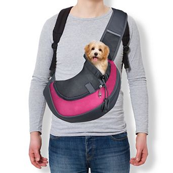 1 pc Dog Sling Carrier for Small Pet Hand-Free Drawstring Pet Sling Carrier, 17.72x9.84 Inch
