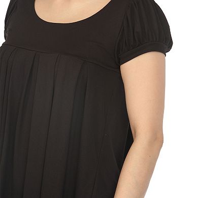 Women's Cap Sleeve Pleated Top