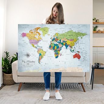 My Adventures Push Pin World Map IV