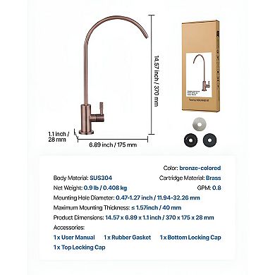 Kitchen and Bar Faucet with Filtration, High-Arc Spout, and Smooth Handle