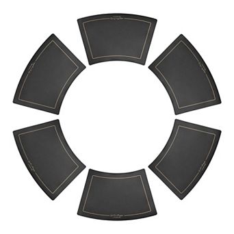 Wedge Placemats Set of 6 Faux Leather Mat Washable for Kitchen Heat Resistant TableMat 20.1x11.8inch