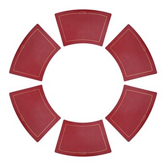 Wedge Placemats Set of 6 Faux Leather Mat Washable for Kitchen Heat Resistant TableMat 20.1x11.8inch