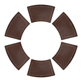Wedge Placemats Set of 6 Faux Leather Mat Washable for Kitchen Heat Resistant TableMat 20.1x11.8inch