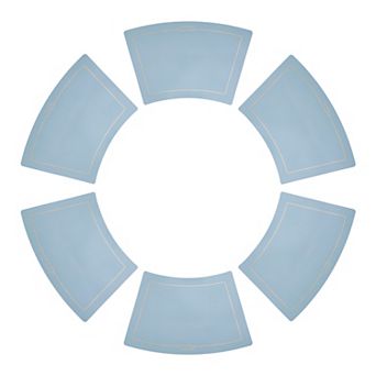 Wedge Placemats Set of 6 Faux Leather Mat Washable for Kitchen Heat Resistant TableMat 20.1x11.8inch