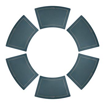 Wedge Placemats Set of 6 Faux Leather Mat Washable for Kitchen Heat Resistant TableMat 20.1x11.8inch