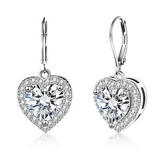Heart Dangle Drop Earrings