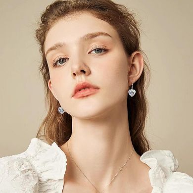 Heart Dangle Drop Earrings